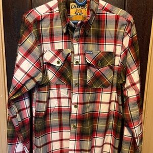 DIXXON BORLAND Men's Multicolor Plaid Button Down Shirt